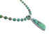 Sterling Silver Turquoise Pendant Bead Native American Necklace Set JX124551